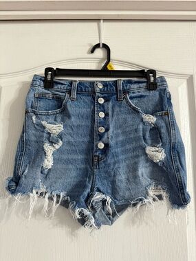 Abercrombie & Fitch Curve Love Button Fly Denim Shorts Sz 6. AP-141